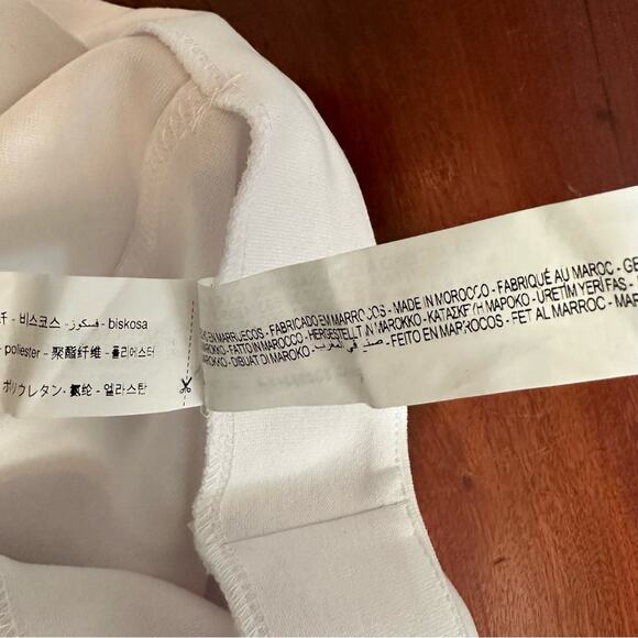 Zara Kappa Mini Skirt White Red Zip Front Summer Medium NWT Collegiate - Picture 12 of 15